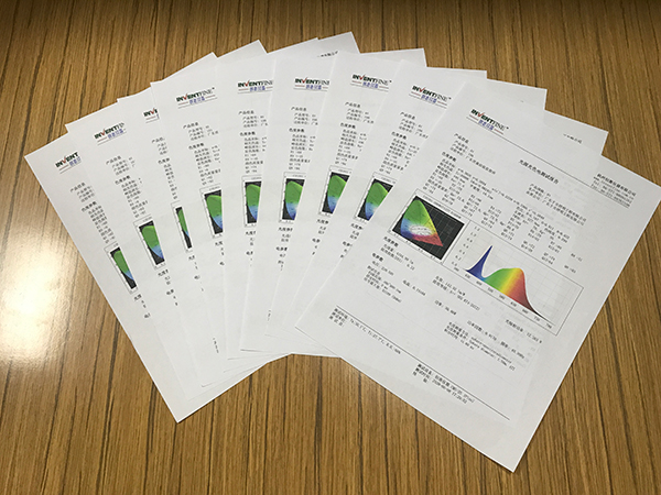 燈具檢測（cè）報告結果